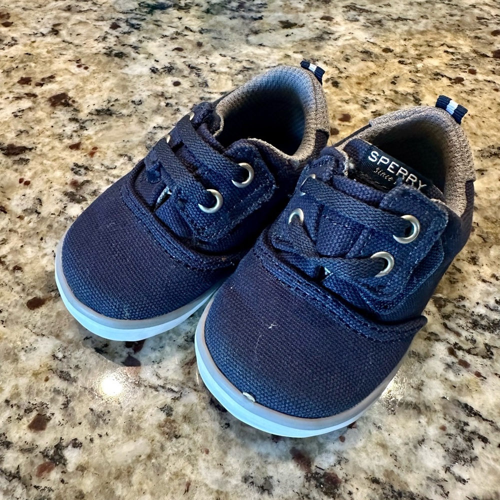 Sperry Kids Navy Canvas Sneakers